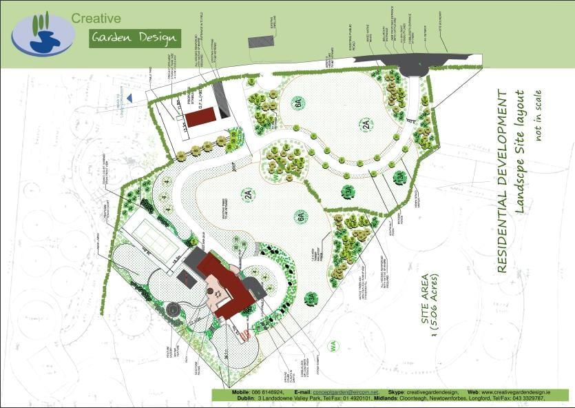 CAD master plan and detailed garden layout